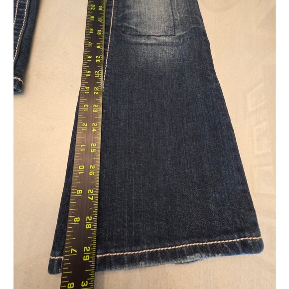 Miss Me Women's Denim Boot Jean SZ 26 Sequin Patchwork Y2K Low Rise - Picture 11 of 11